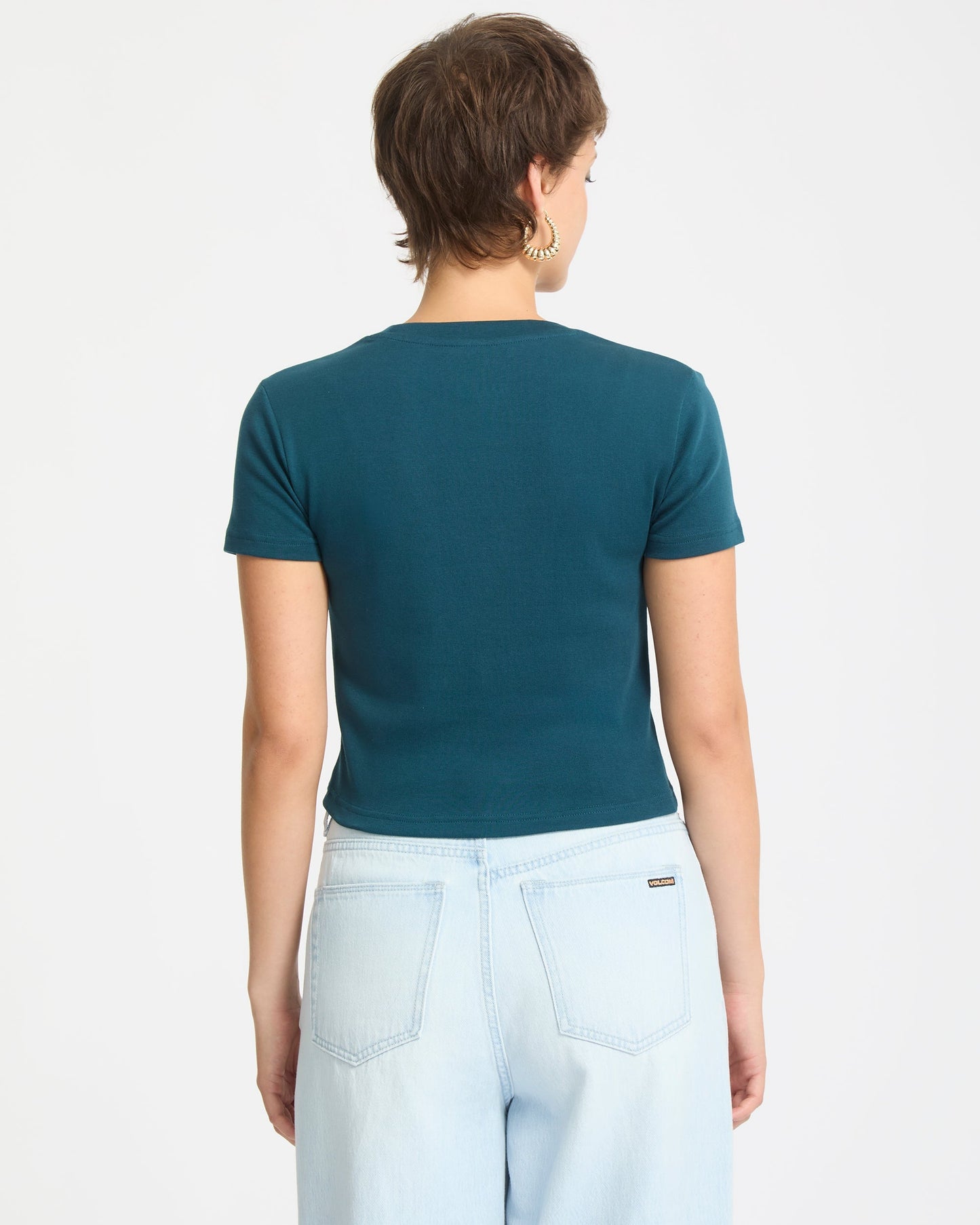 Volcomstone Tight Crop T-Shirt - Smaragdgrün