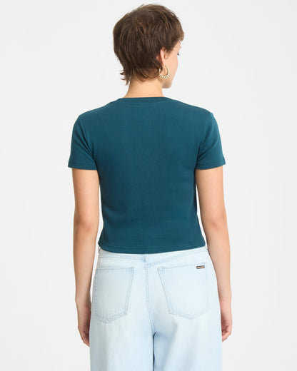 Volcomstone Tight Crop T-Shirt - Smaragdgrün