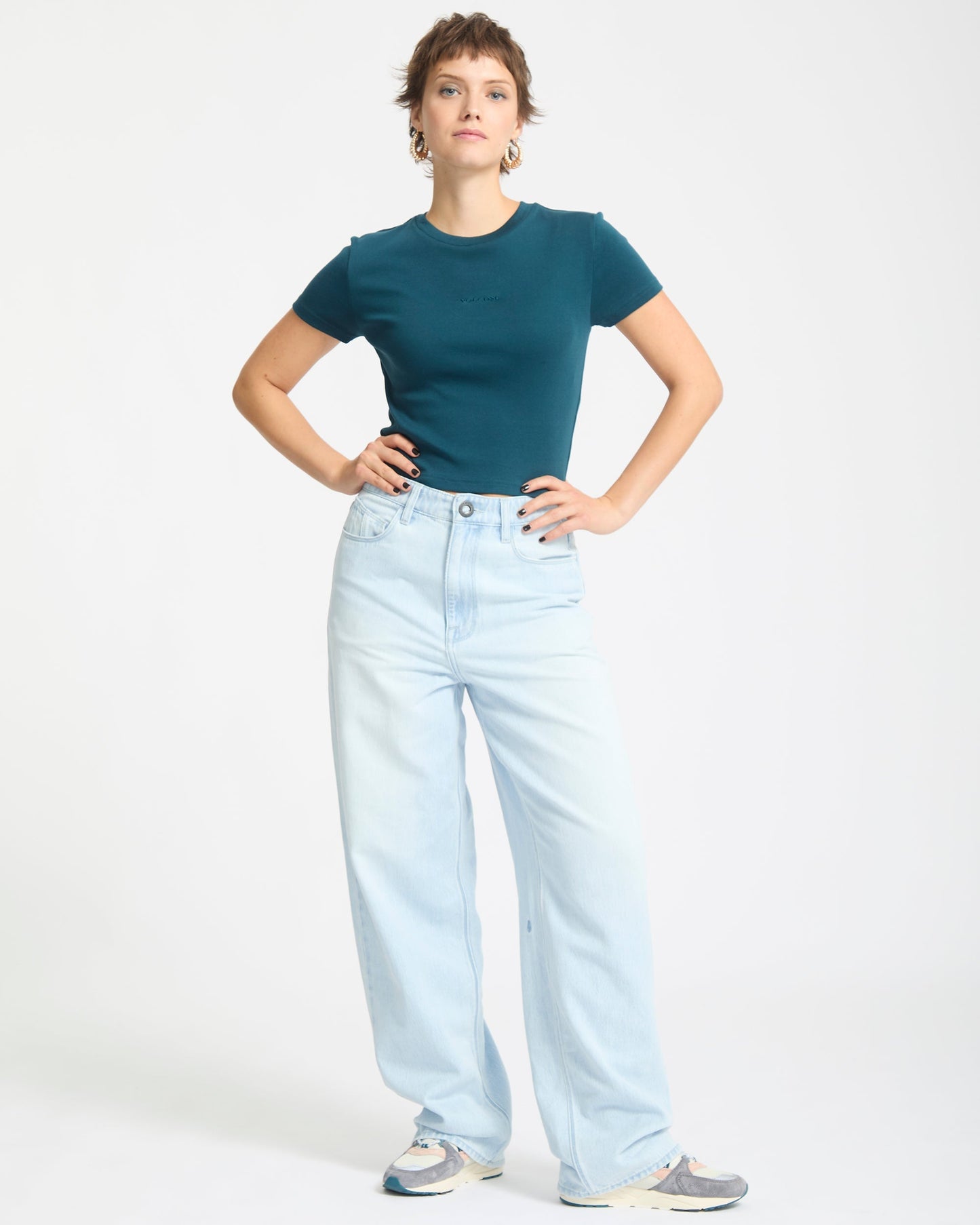 Volcomstone Tight Crop T-Shirt - Smaragdgrün