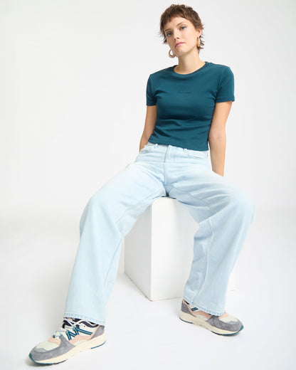 Volcomstone Tight Crop T-Shirt - Smaragdgrün