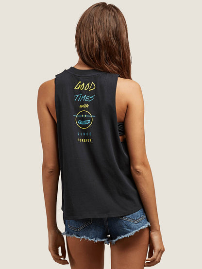 Get High Neck Tank Top - Schwarz