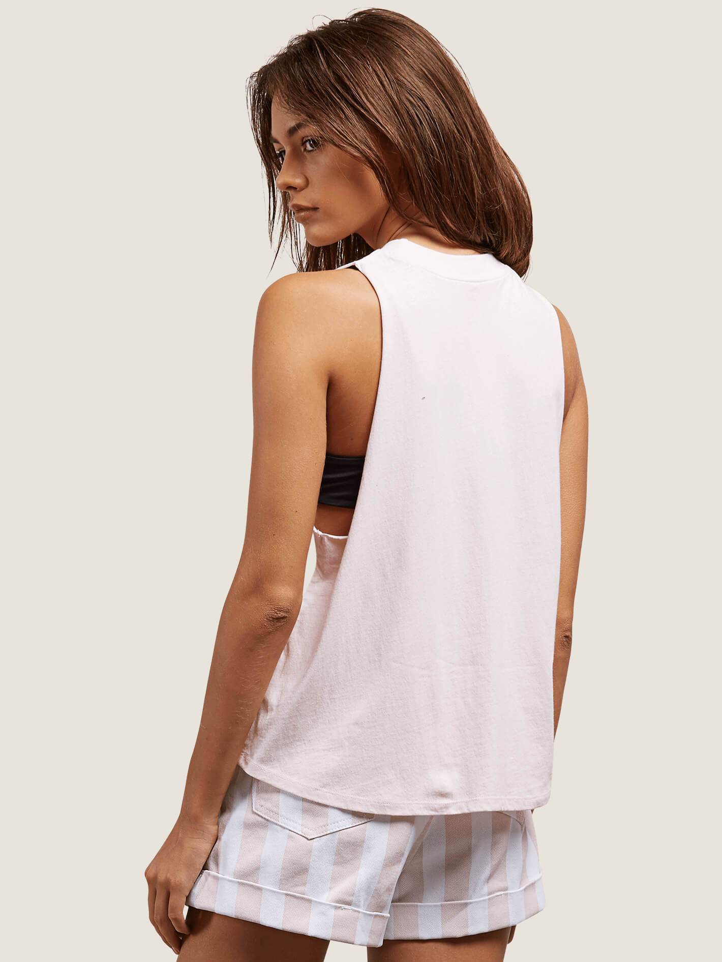 Get High Neck Tank Top - Light Pink