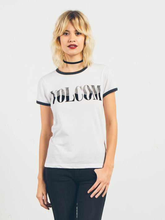 T-shirt manches courtes Let's Go Ringer - White
