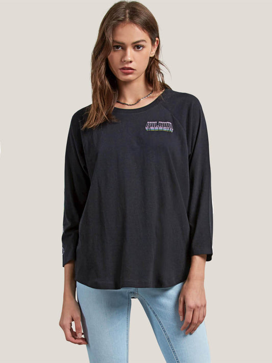 T-shirt Pop Rocket Raglan - Black