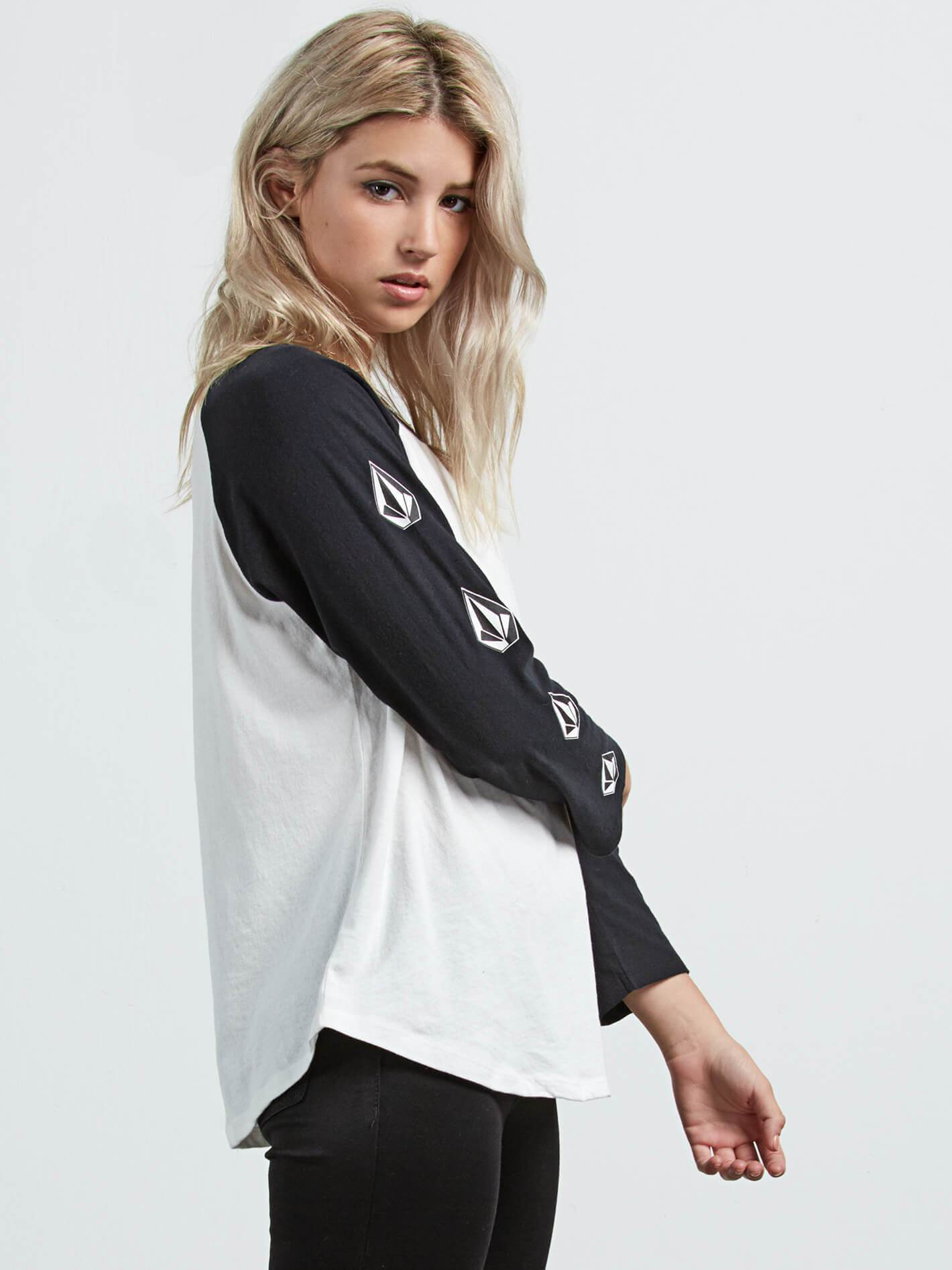 T-shirt Pop Rocket Raglan - White