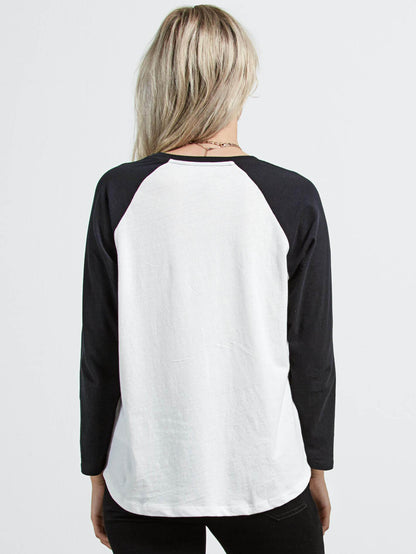 T-shirt Pop Rocket Raglan - White