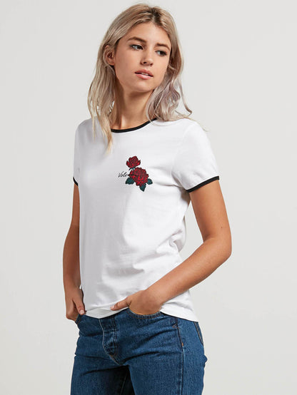 Keep Goin Ringer T-Shirt - White