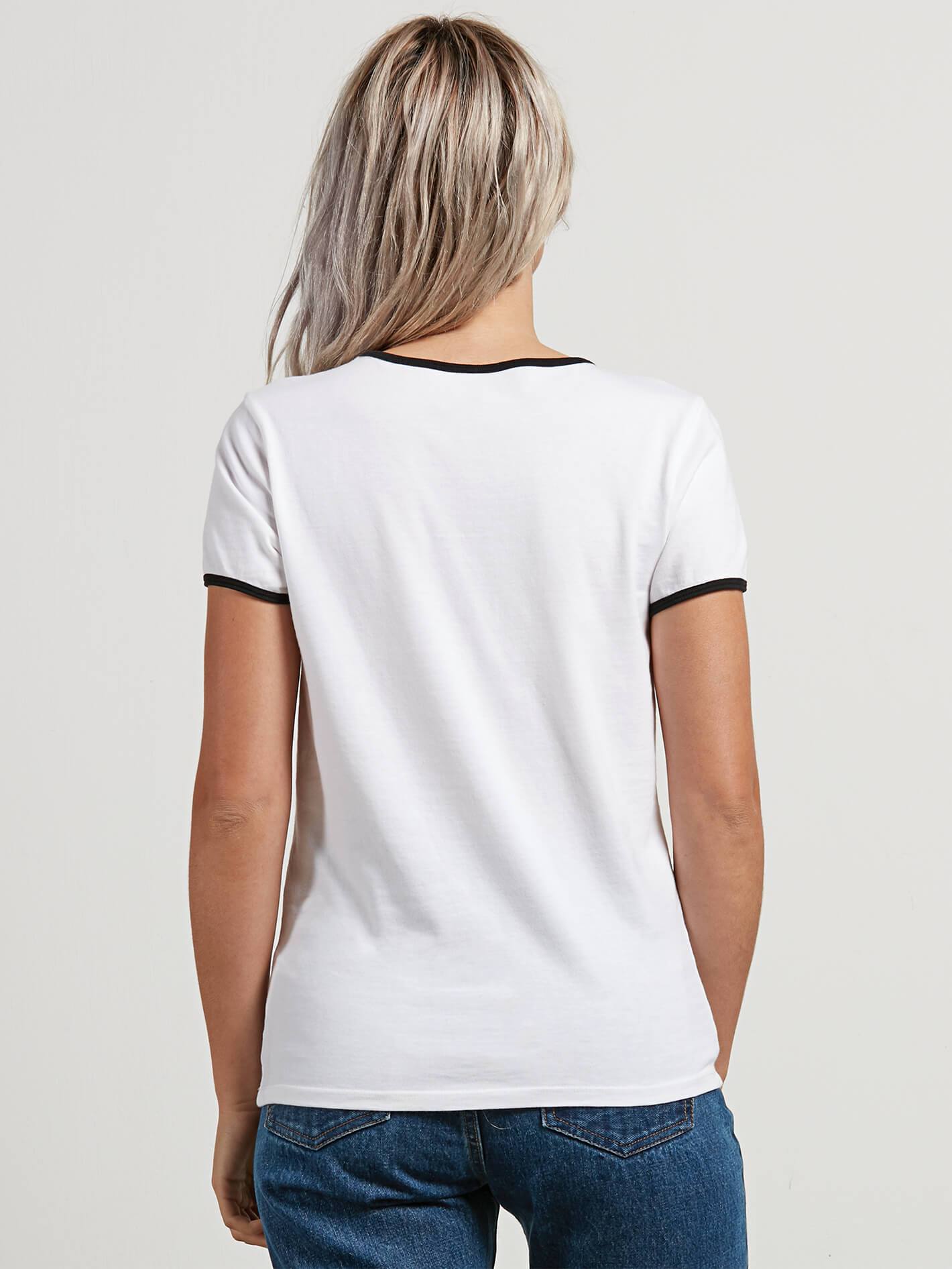 Keep Goin Ringer T-Shirt - White