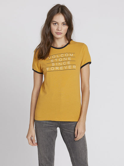 T-shirt Keep Goin Ringer - Dijon
