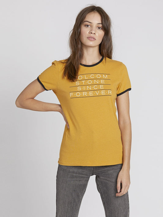 T-shirt Keep Goin Ringer - Dijon