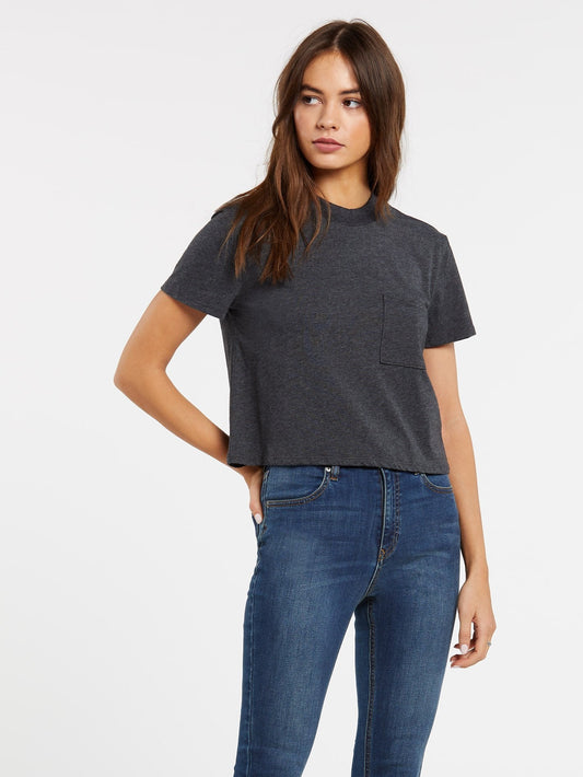 Pocket Stone T-Shirt - SCHWARZ MELIERT
