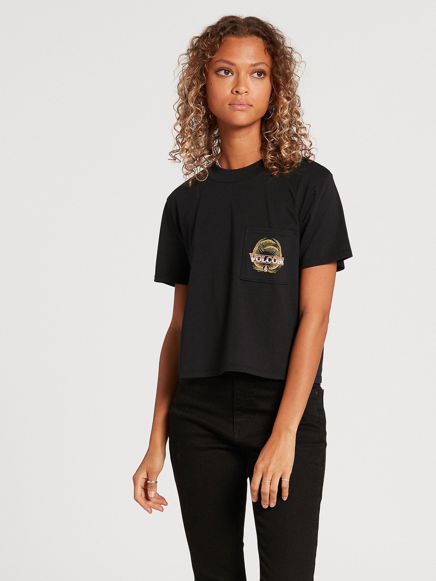 T-Shirt mit Taschenzifferblatt - Schwarz