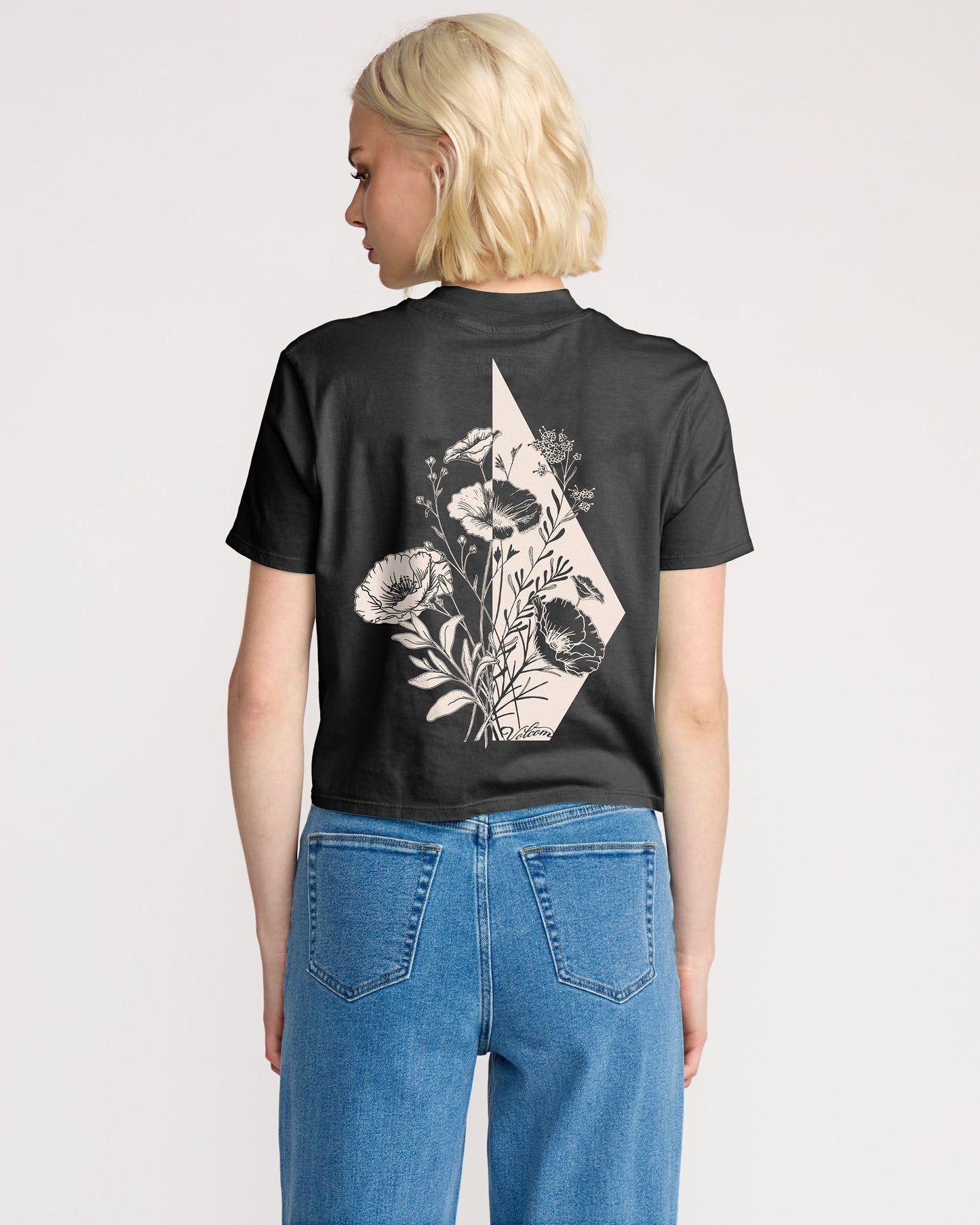T-Shirt mit Taschenzifferblatt - Vintage Schwarz