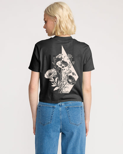 T-Shirt mit Taschenzifferblatt - Vintage Schwarz