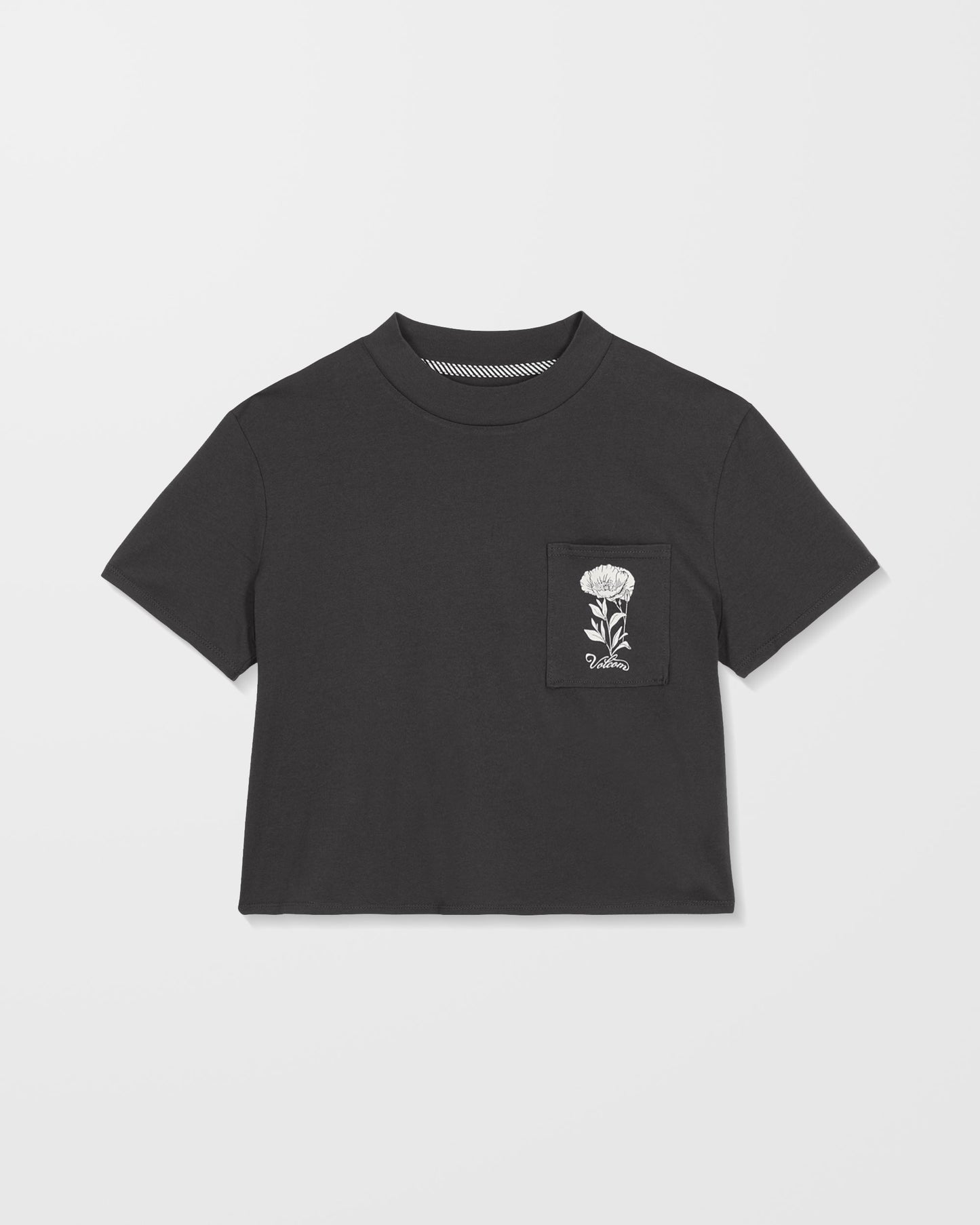 T-Shirt mit Taschenzifferblatt - Vintage Schwarz