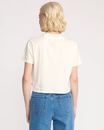Dial Crop T-Shirt - Bone