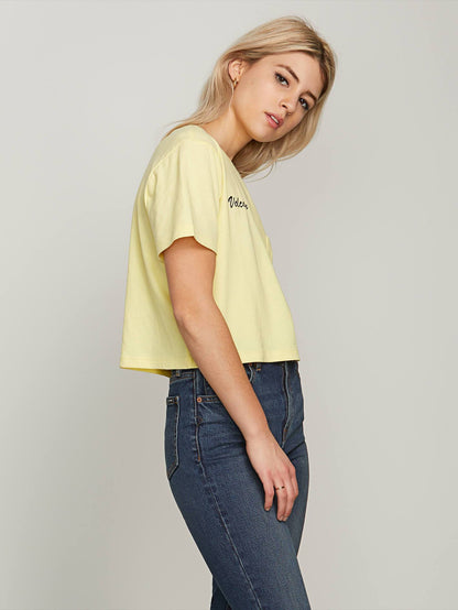 Pocket Dial Tee - Faded Yellow