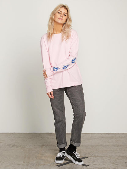 Arm me brat long sleeve t-shirt - Faded Pink
