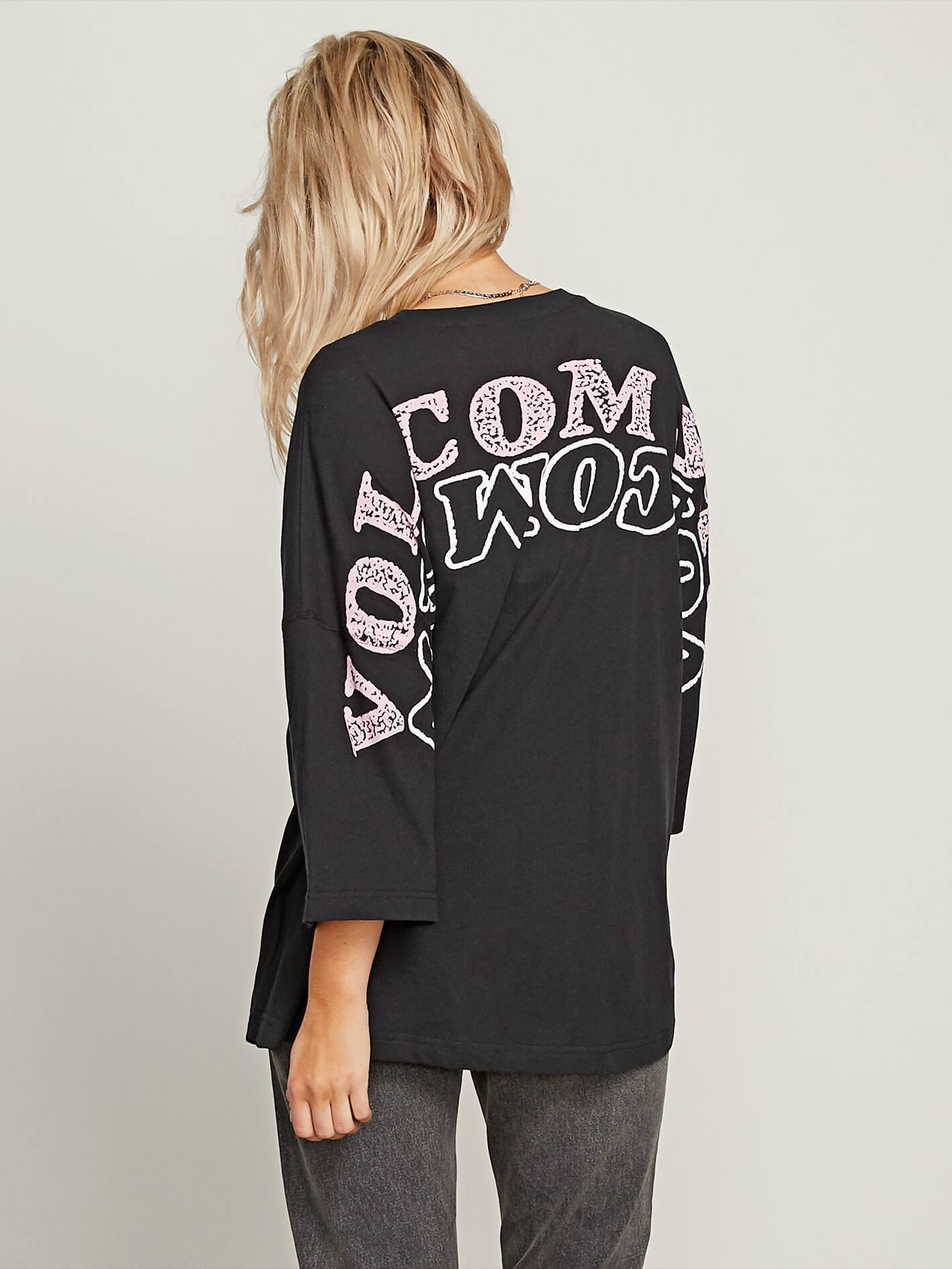 Back at it Langarm-T-Shirt – Schwarz