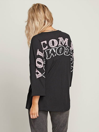 Back at it Langarm-T-Shirt – Schwarz