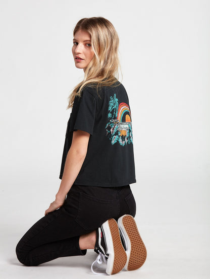 T-Shirt mit Taschenzifferblatt - SCHWARZ
