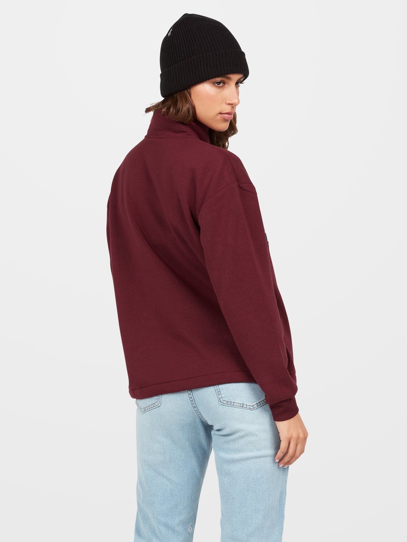 Sweat zippé Stone Stacked - BURGUNDY