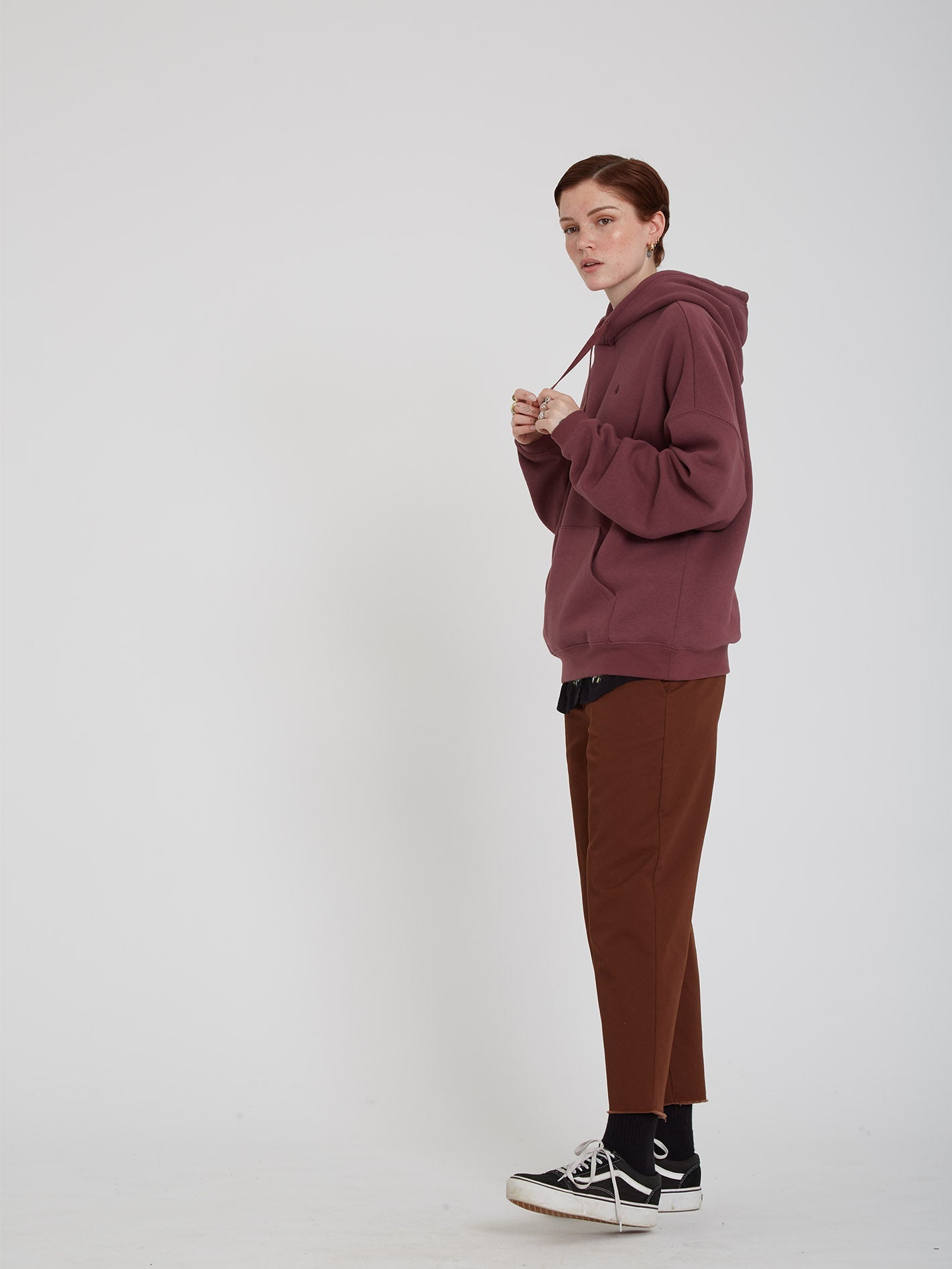 Stone Heart Ii Hoodie - EGGPLANT
