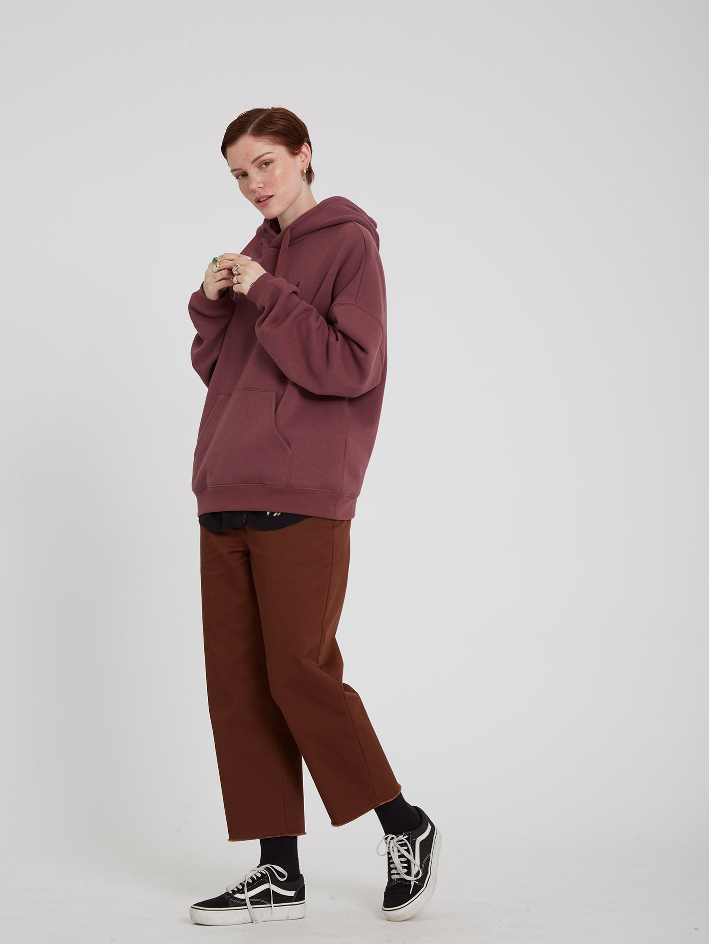 Stone Heart Ii Hoodie - EGGPLANT