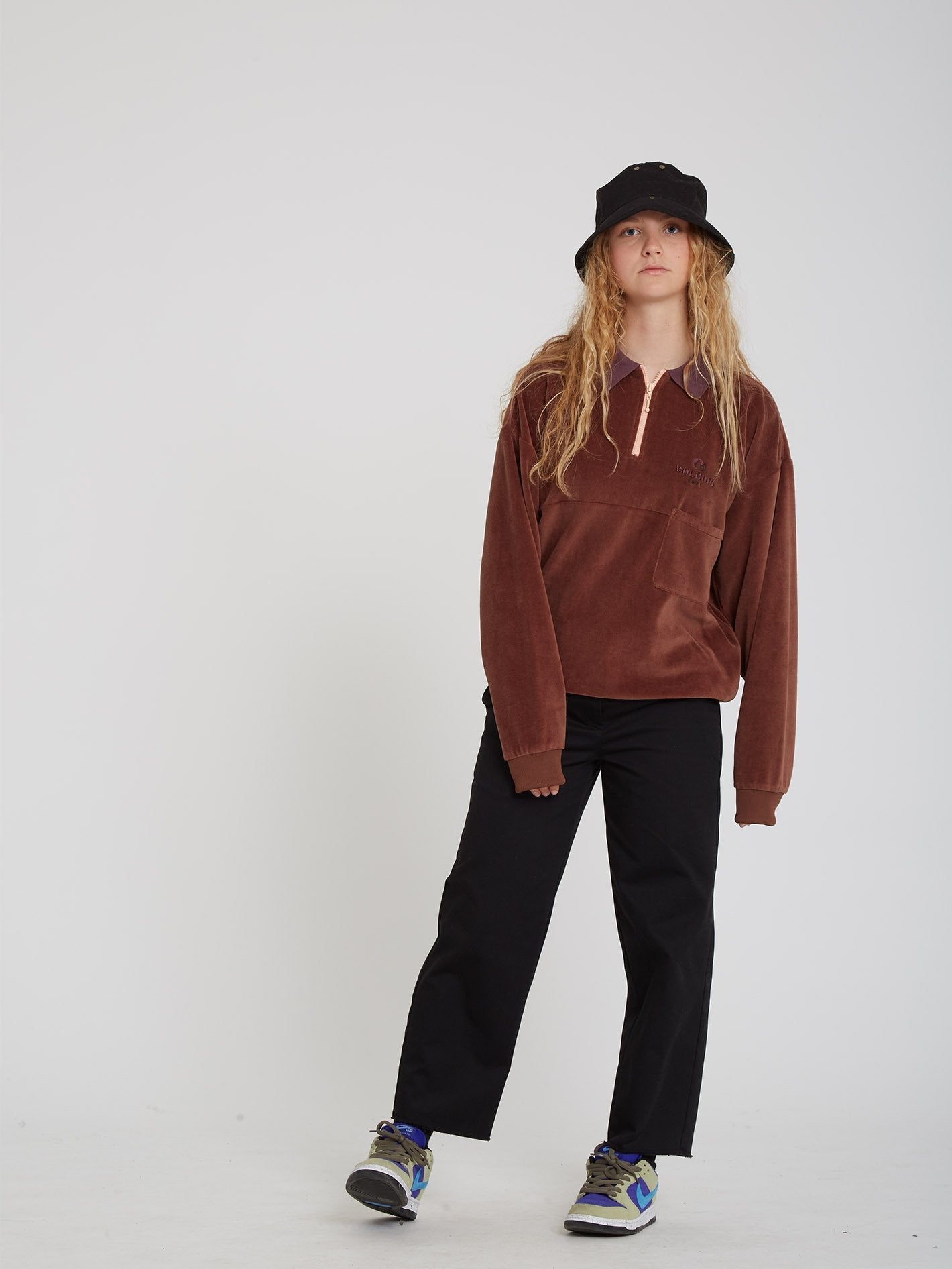 Sweat Sweety Smoothy Zip Fleece - BROWN