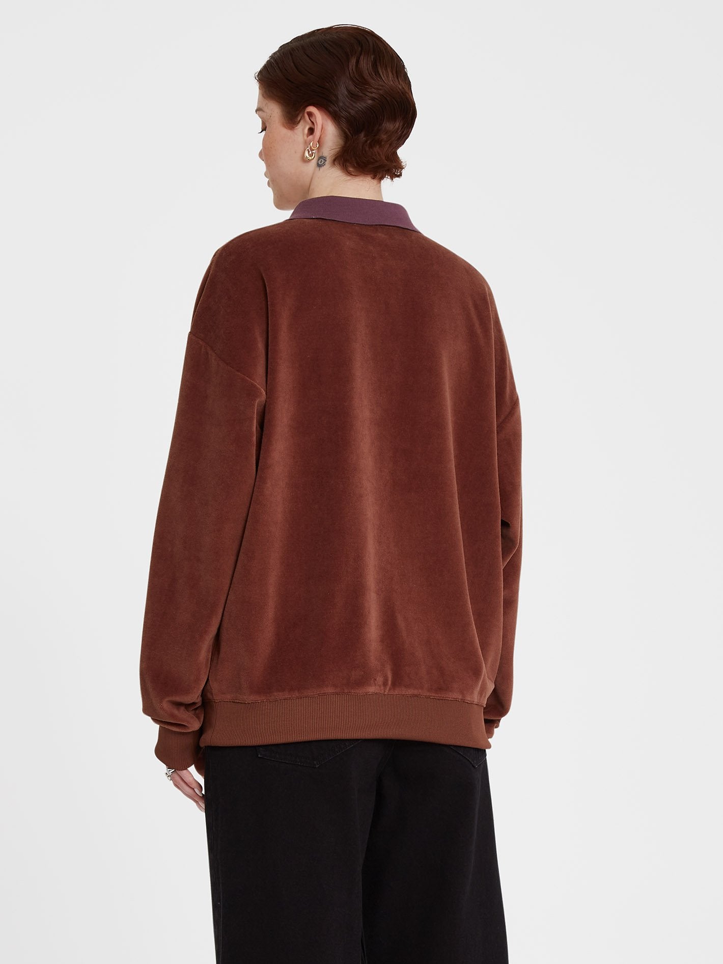 Sweat Sweety Smoothy Zip Fleece - BROWN