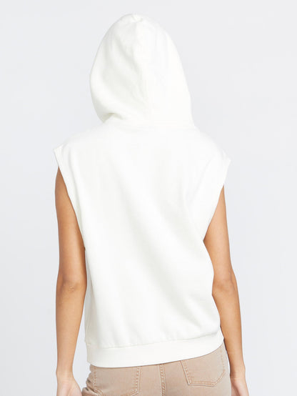 Sleeveless hoodie - STAR WHITE
