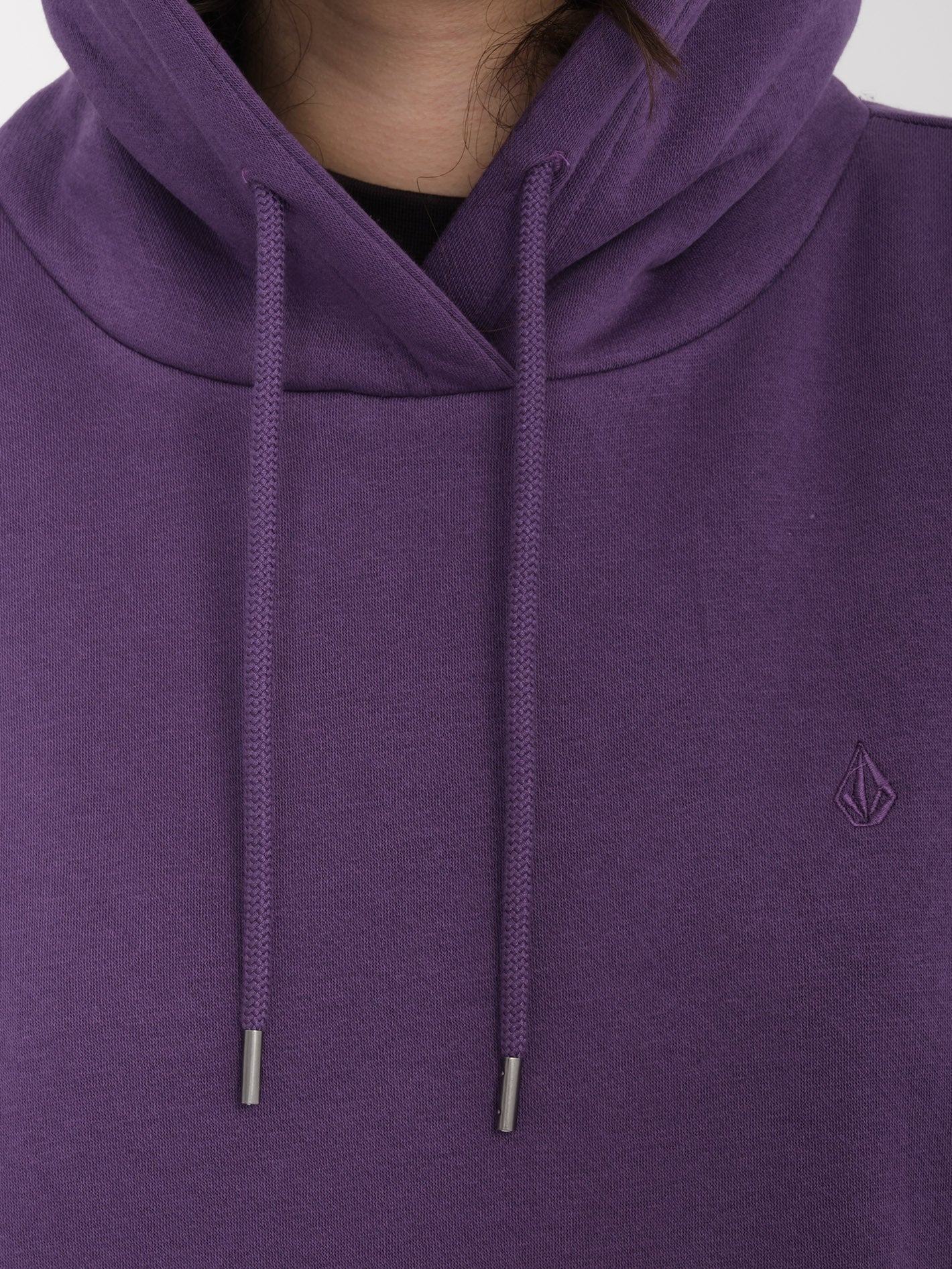 Stone Heart Up Hoodie - DUNKELLILA