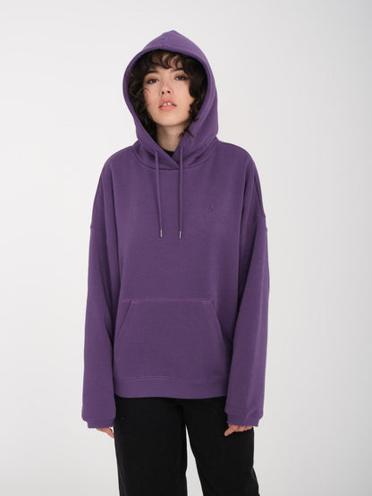Stone Heart Up Hoodie - DUNKELLILA