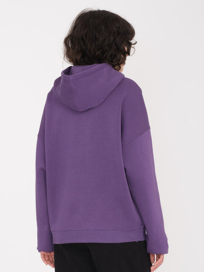 Stone Heart Up Hoodie - DUNKELLILA