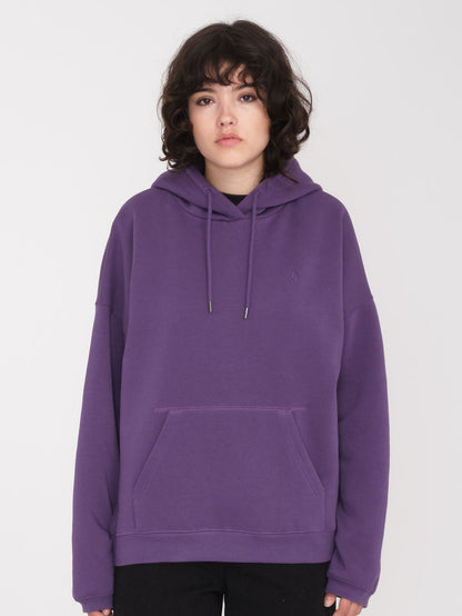 Stone Heart Up Hoodie - DUNKELLILA