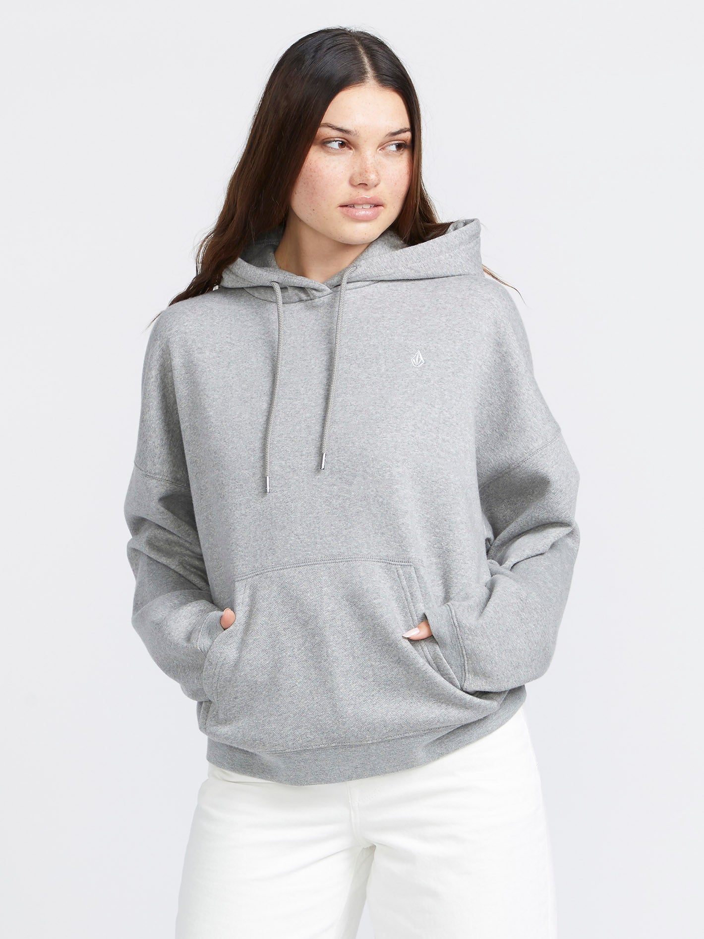Stone Heart Up Hoodie - HEATHER GRAY