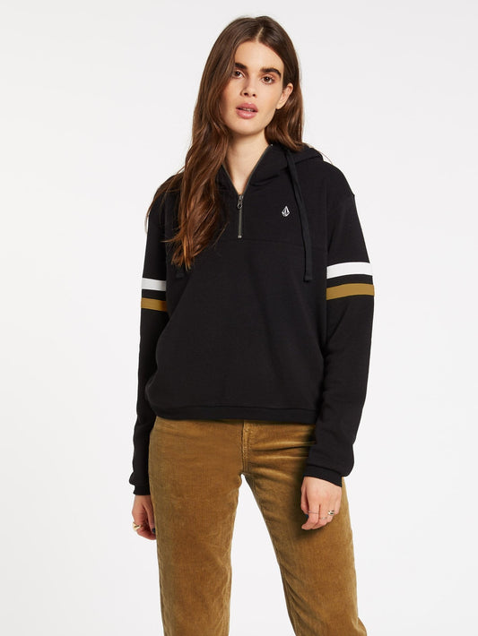 Farbcodierter Hoodie – SCHWARZ