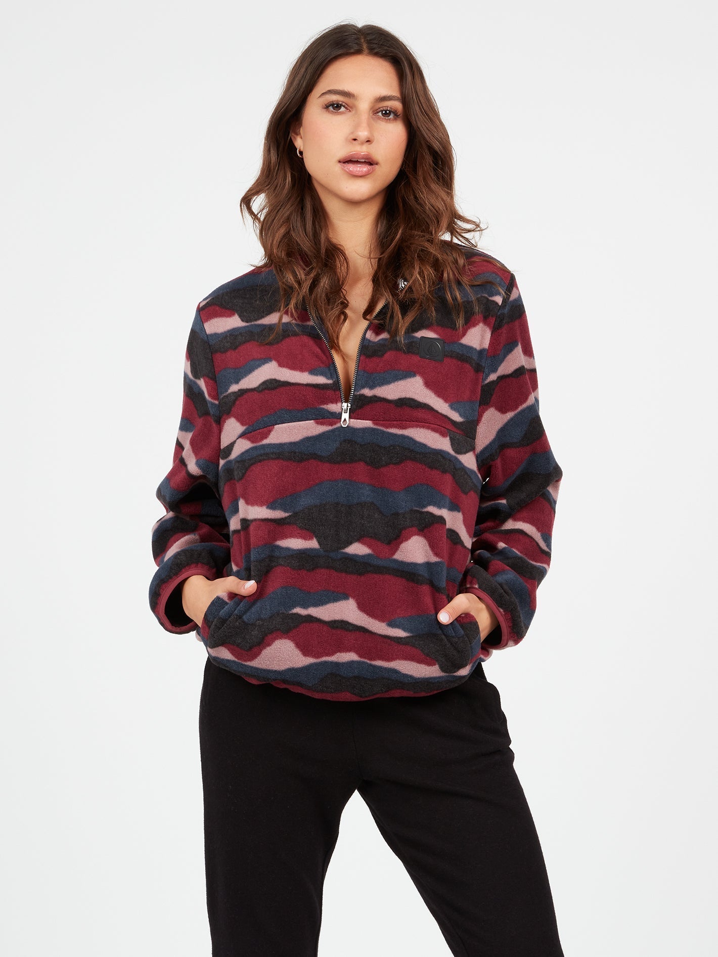 Sweat zippé Pheelin It - BURGUNDY