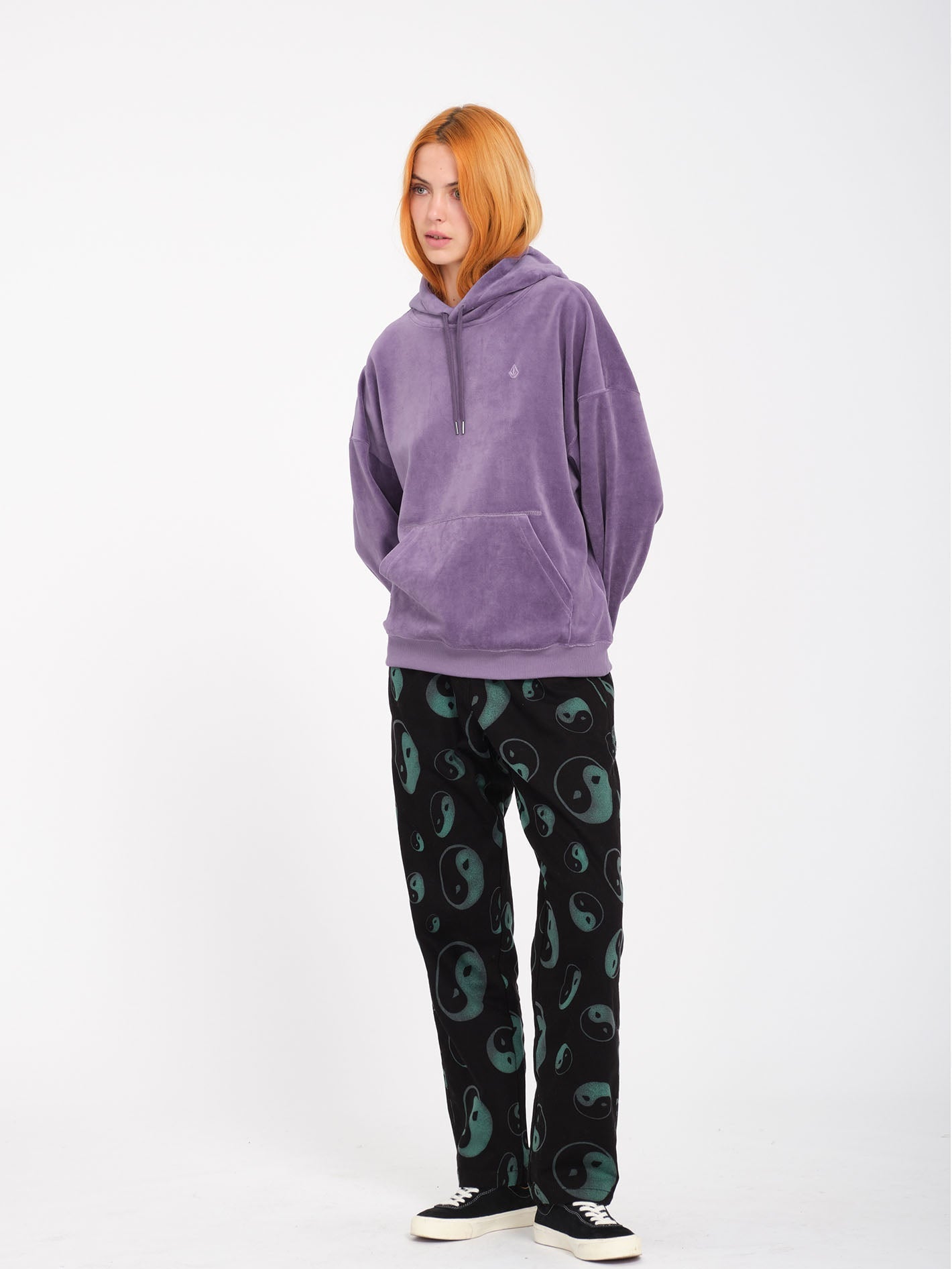 Stone Heart Up Hoodie - Vintage Purple