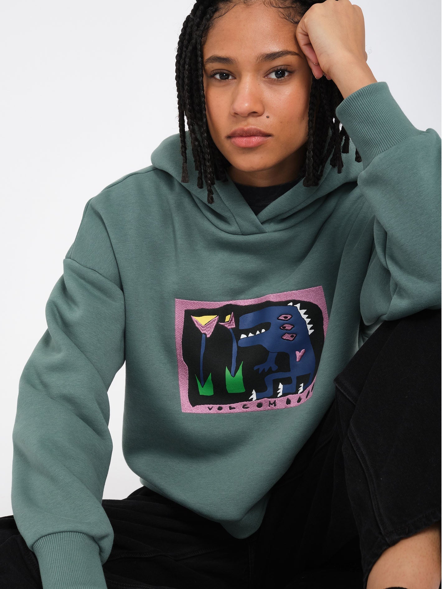 Longo hoodie - SEA GREEN