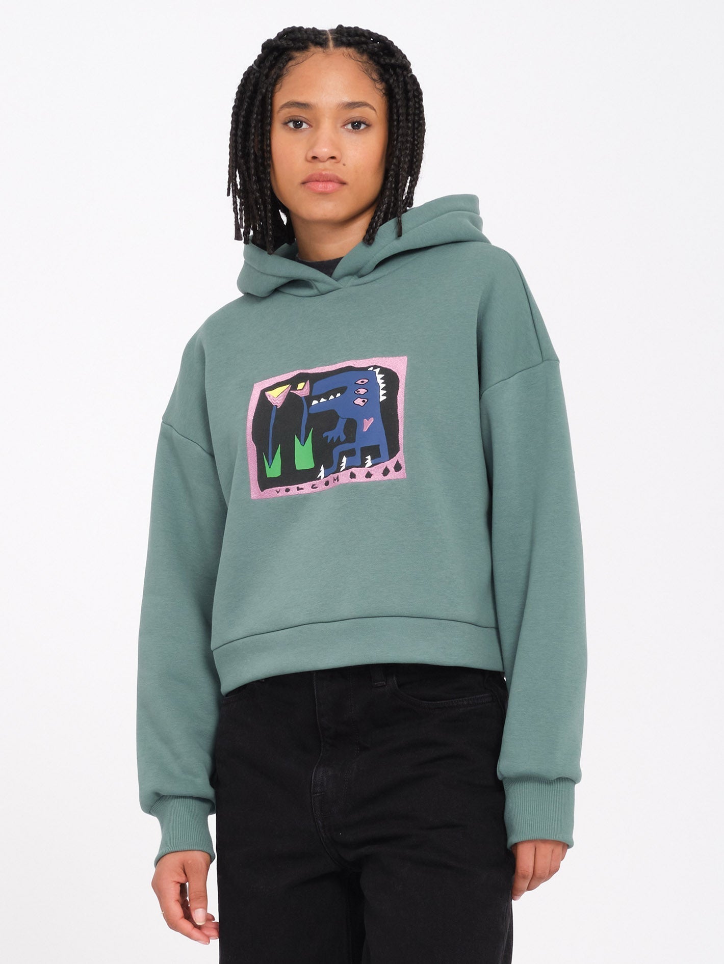 Longo hoodie - SEA GREEN