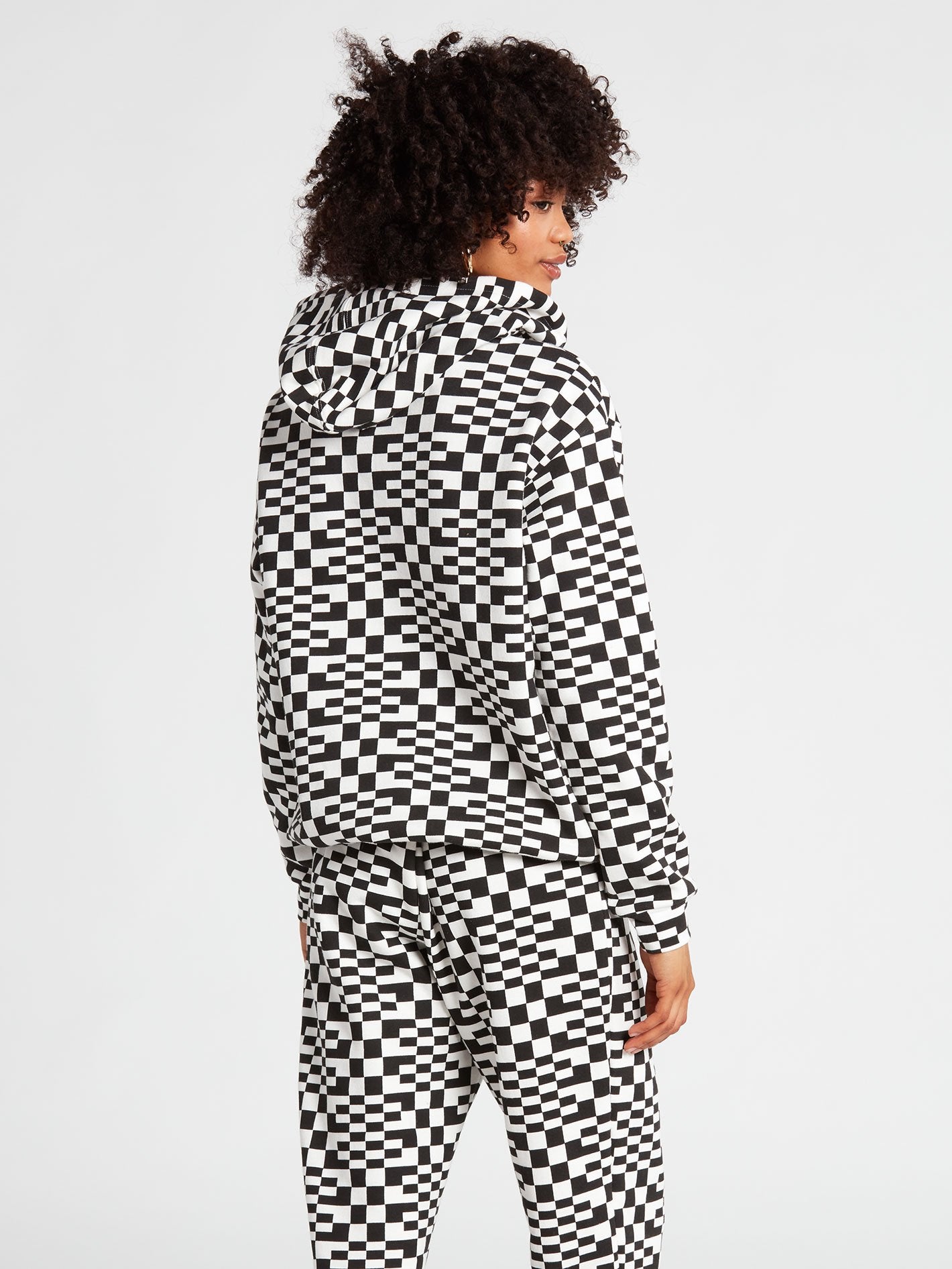 Check U Out Hoodie - SCHWARZ WEISS