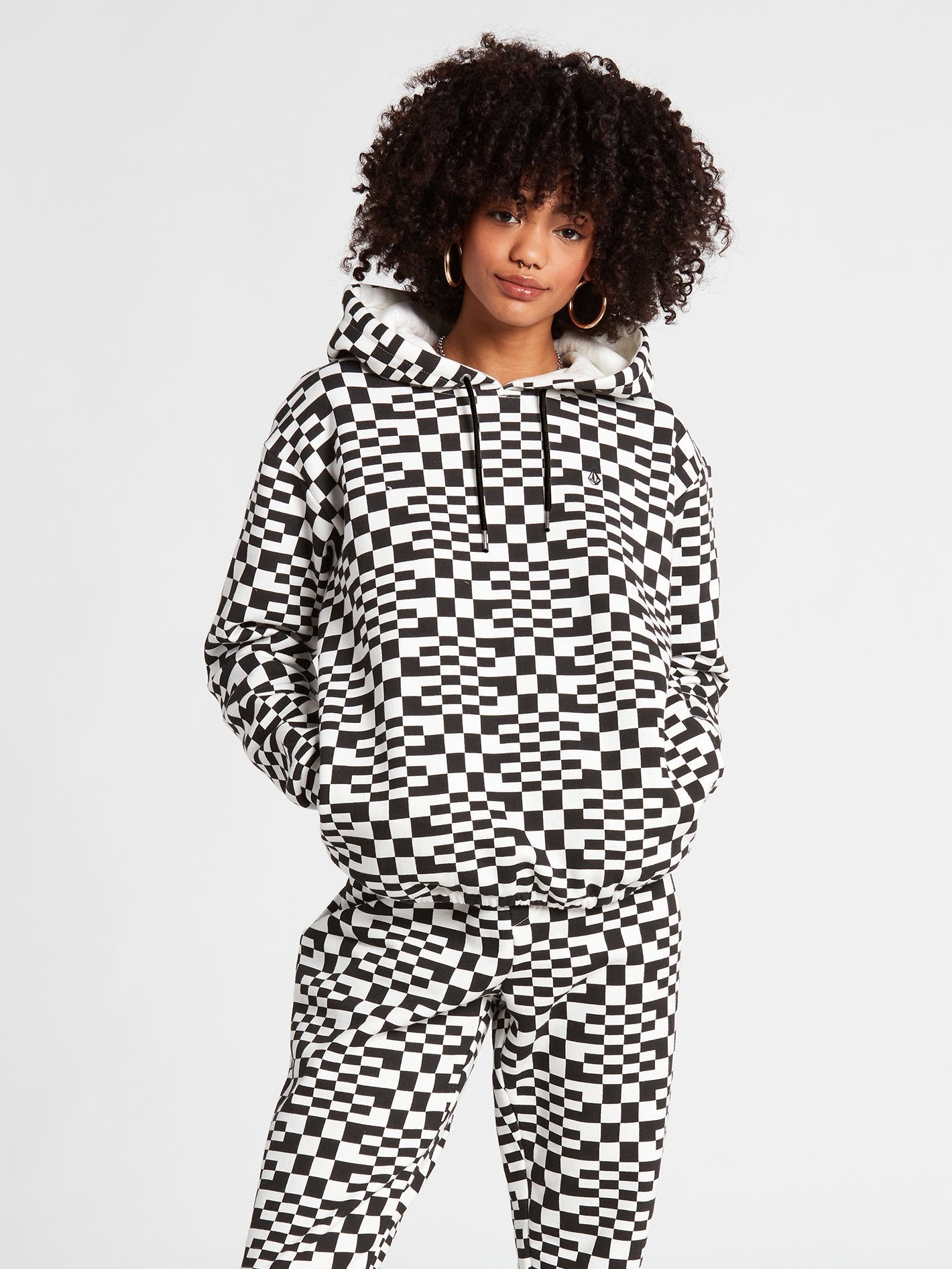 Check U Out Hoodie - SCHWARZ WEISS