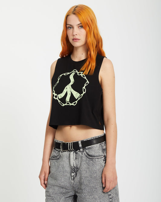Filip Rygalski Cropped Tank Top - BLACK