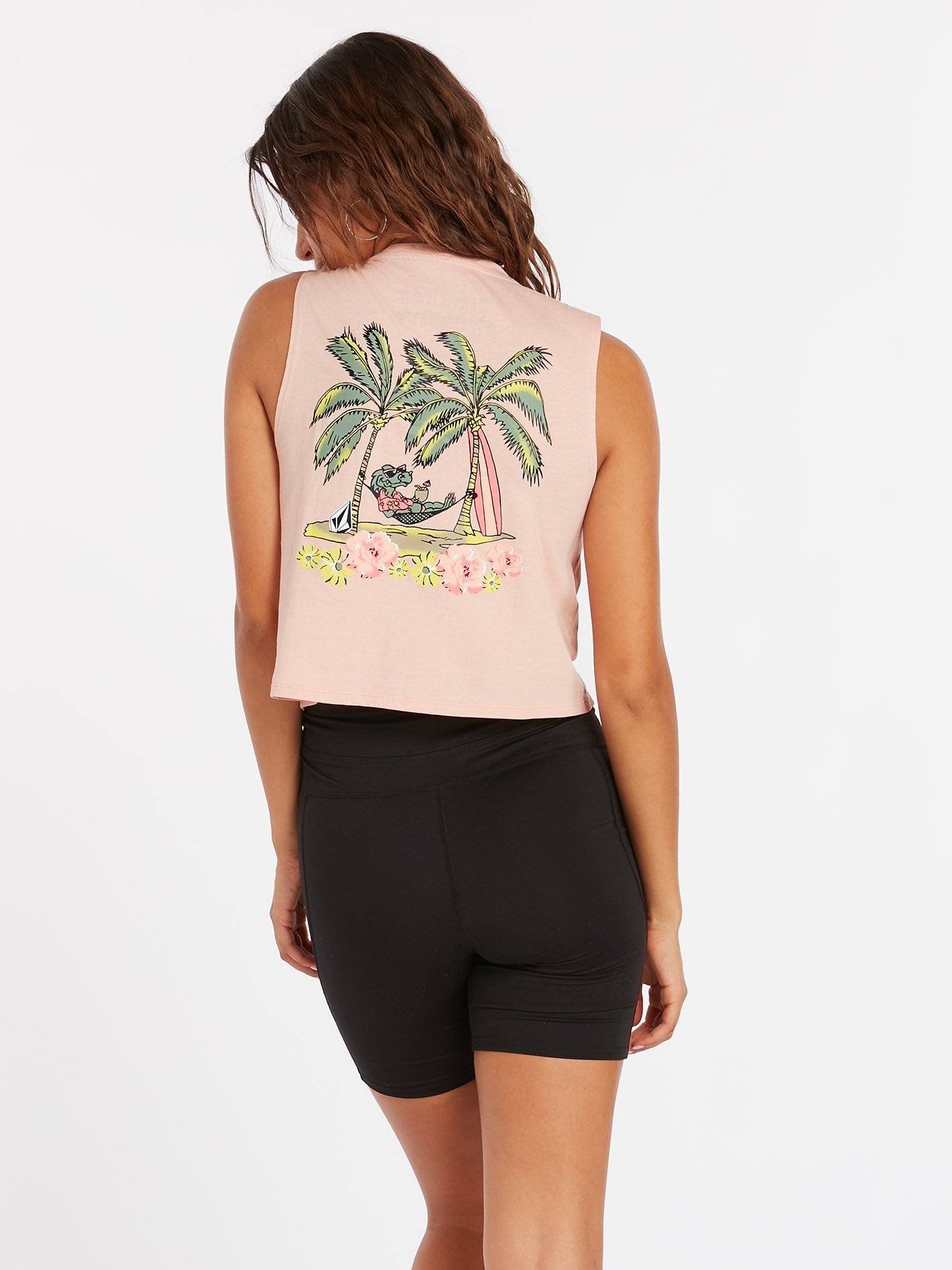 Stone Hour Crop Tank Top - HAZEY PINK