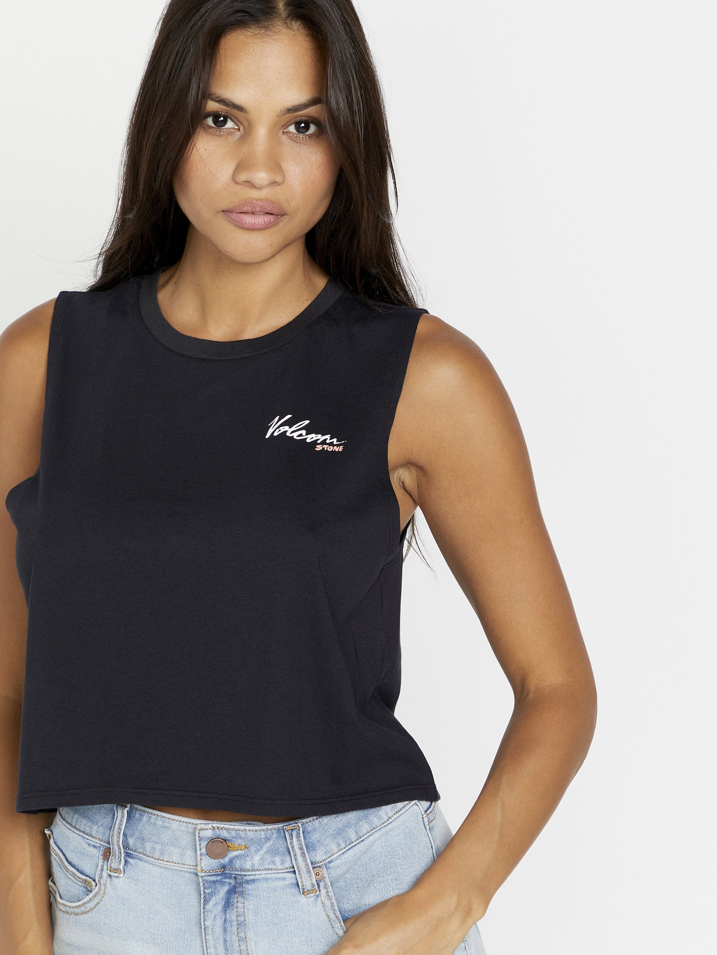 Stone Hour Crop Tank Top - Black