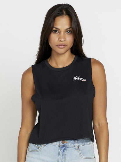Stone Hour Crop Tank Top - Black