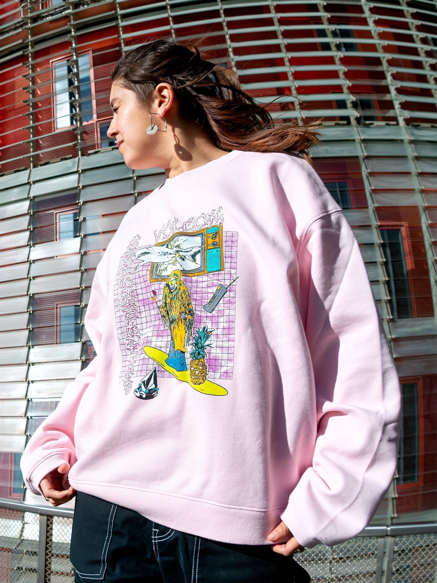 French Surf Sweatshirt - FLIEDER ASCHE