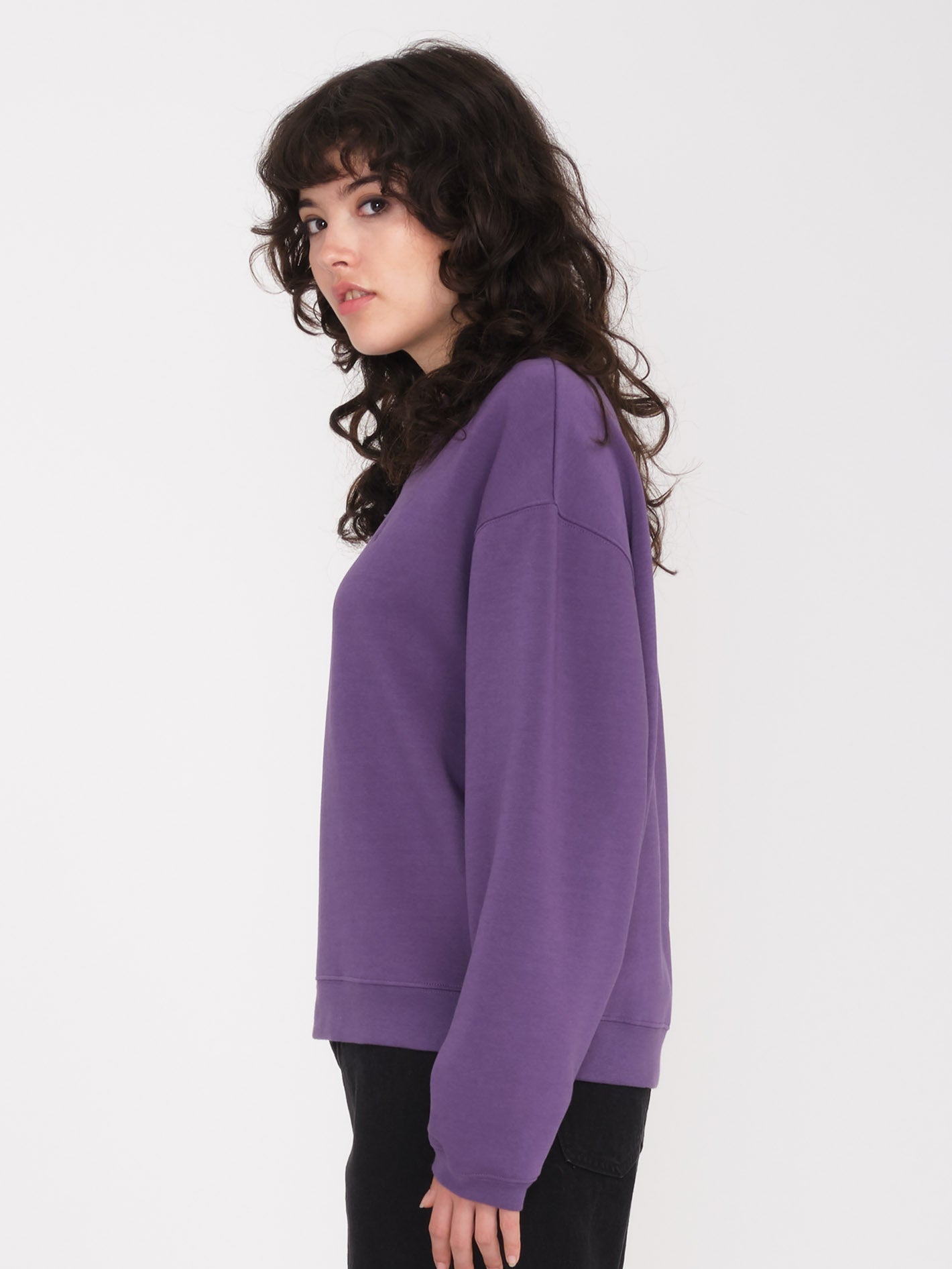 Sweatshirt Stone Heart Up - DEEP PURPLE