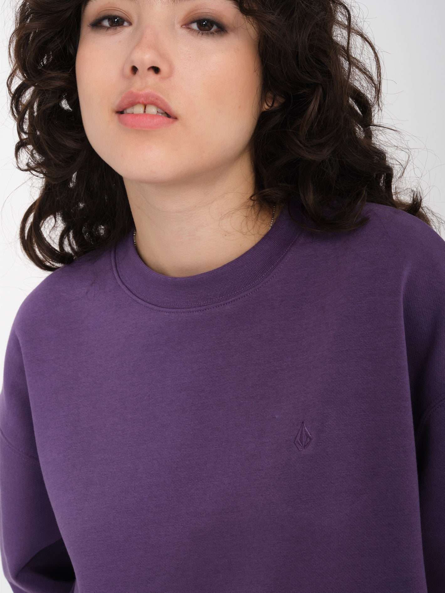 Sweatshirt Stone Heart Up - DEEP PURPLE